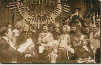 Diaz attending centennial celebrations, Mexico City, September 1910